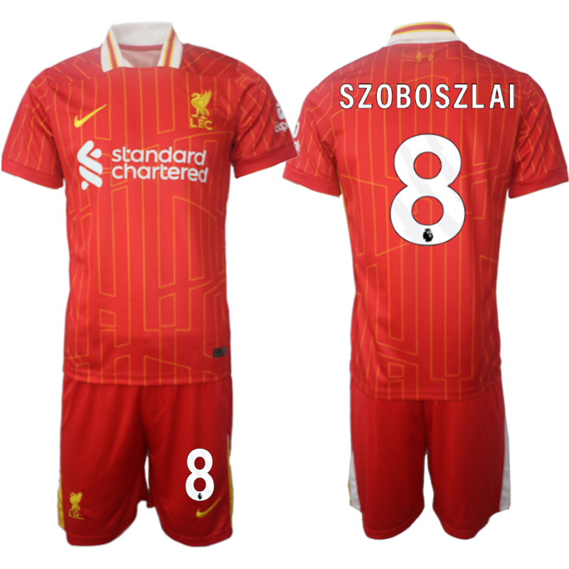 Men 2024-2025 Club Liverpool home red #8 Soccer Jerseys